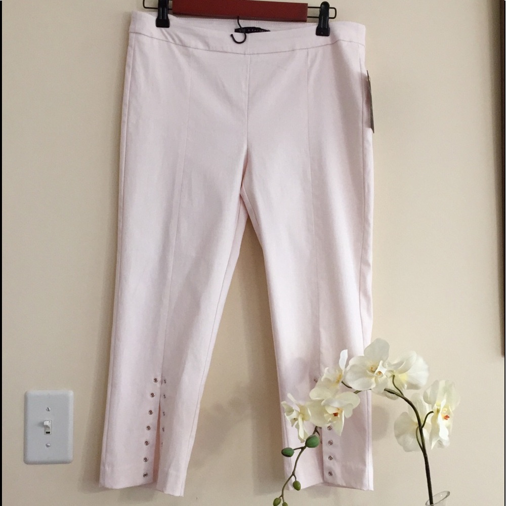Zac & Rachel Pull-On Crop Basic Pants 8 Blush Pink